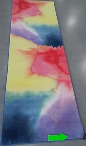 FUCHSIA / YELLOW 2'-2" x 8'-0" Stained Rug, Reduced Price 1172760538 PTB118A-28 - Picture 1 of 4