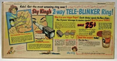 1950 SKY KING TELE-INTERMITENTE ANILLO Peter Pan Peanut Butter Premium anuncio de periódico Foto 1 de 4