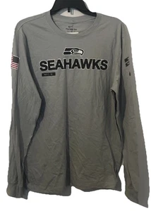 Nike Seattle Seahawks Salute To Service Herren - M, Langarm grau T-Shirt - Neu mit Etikett - Bild 1 von 6