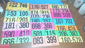 Vintage- Wisconsin--20 --Gun--Archery- Deer Hunting Back Tags-1986--1997 - Picture 1 of 6
