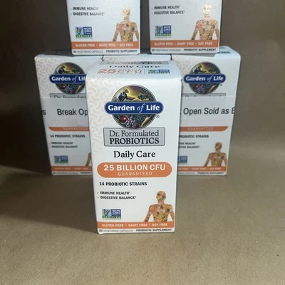 GARDEN OF LIFE DAILY CARE 25 BILLION CFU 14 PROBIOTIC STRAINS 30 CAPSULES 09/26 - Image 1 of 4