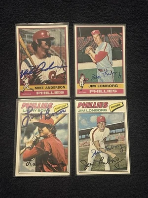 (15) LOTE DE TARJETAS DE BÉISBOL DE COLECCIÓN FIRMADAS POR LOS Philadelphia Phillies inc larry bowa Foto 1 de 4