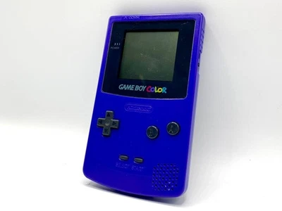 Game Boy Color Nintendo Viola Purple Grape Blu Funziona Gameboy Sicuro Console - Immagine 1 di 4