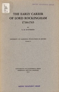The Early Career of Lord Rockingham 1730-1765 - Picture 1 of 1