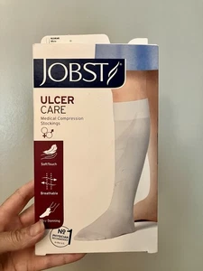 Qty 4 Jobst Ulcer CARE Stocking Knee Compression Liner Medium White 114501 NEW - Picture 1 of 7