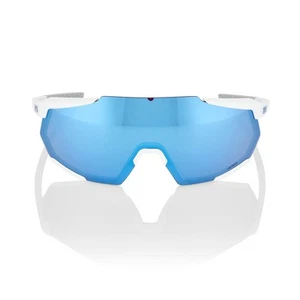 100% GAFAS RACETRAP 3.0 - Matt Weiß - Hiper Blue Multilayer Mirror Linsen - Photo 1/3