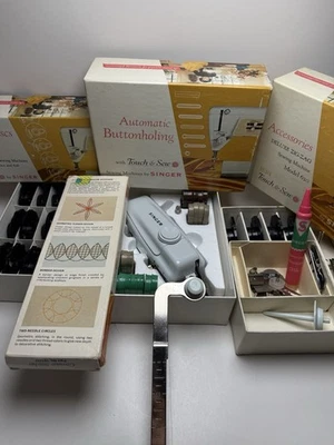 singer vintage touch and sew attachments Deluxe Zig Zag Auto Buttonholing - Image 1 of 4