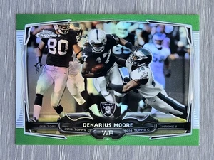 DENARIUS MOORE GREEN REFRACTOR 2014 TOPPS CHROME RAIDERS - Picture 1 of 2