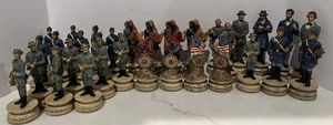 Chess Set Pieces American History Civil War Resin 30 Pieces - Picture 1 of 6