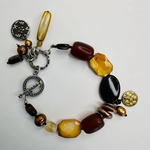 Silpada Beaded Toggle Clasp with Charms - Picture 1 of 7