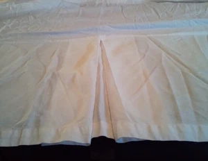 Pottery Barn Queen Bed Skirt White Dust Ruffle Cotton Linen Tailored Bedding - Picture 1 of 8