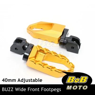 Estriberas anchas delanteras BUZZ 40 mm inferiores DORADAS para Triumph Speed Triple R RS 17-19 18 Foto 1 de 4