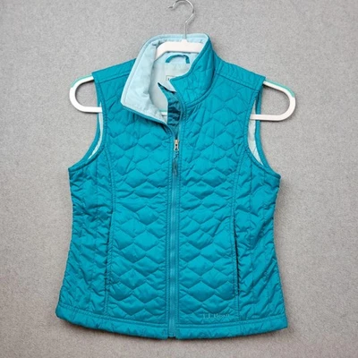 LL Bean Quilted Insulated Vest Girls Medium 10-12 Blue Thinsulate Puffer Jacket - Image 1 of 4