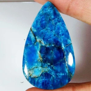 Natural Apatite Cabochon 83.25 Cts Pear Cabochon 27x46x6 mm Loose Gemstone JT542 - Picture 1 of 6