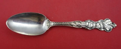 Flower of the Month by Wallace Sterling Teaspoon w/ holly December  5 7/8" - Image 1 of 3