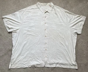Tommy Bahama Seide Button Down Hemd Herren 5XB creme Blumen Hawaii leicht - Bild 1 von 6