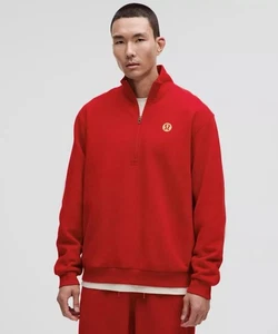 Lululemon Lunar New Year Steady State mezza zip taglia media rosso oro - Foto 1 di 5