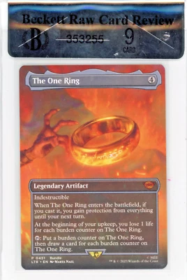 2023 MTG Tales of Middle-Earth THE ONE RING 0451 Rare/Extended Art BGS9 Review - Image 1 of 2