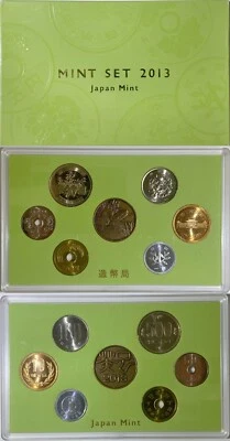 Japan 2013 Official 6 Coins Mint Bureau Set + Year of Snake Brass Medal MS316 - Image 1 of 2