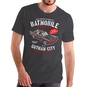 Batman Batmobile Bruce Wayne Gotham City Fathers Day Gift Mens tshirts - Picture 1 of 6