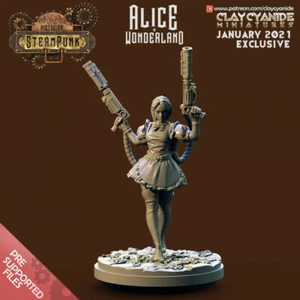 Alice in Wonderland Victorian Steampunk -Clay Cyanide RPG D&D 3D Printed - Picture 1 of 1