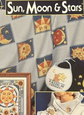 Cross Stitch Sun, Moon & Stars Booklet Embroidery Patterns 3612 Linda Gillum - Image 1 of 4