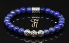 Lapislazuli Blue Bracelet Pearl Bracelet Silver Beads 0 5/16in