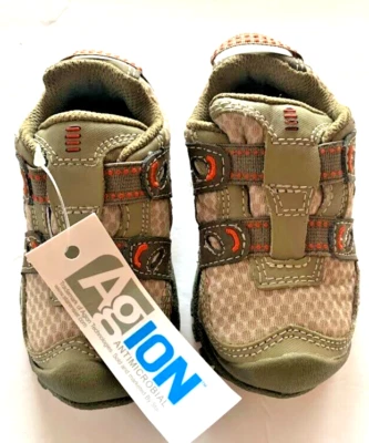 LandsEnd детей ясельного возраста обувь Sz 5 М AGION антимикробный эластичный скольжения на новый с ярлыком - Изображение 1 из 4