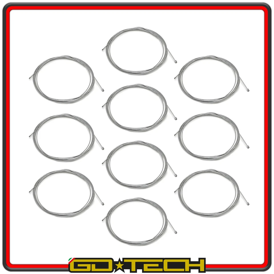 KIT 10 x FILO CAVO GAS ACCELERATORE MOTO SCOOTER VESPA CIAO SI BRAVO 1.24mm 2m - Imagen 1 de 1