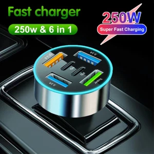 4 Port USB Super Fast Car Charger Adapter For iPhone Samsung Android Cell Phone - Picture 1 of 21
