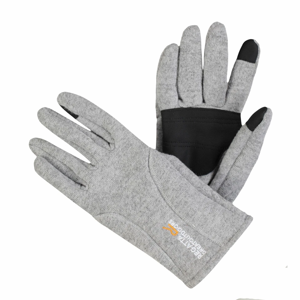 Regatta Polarize Glove Unisex Seal Grey Warm Light Leatherette Trim Detail Small - Image 1 of 1