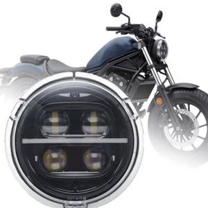 For Honda CMX500 CM500 Rebel review 2020-2023 Motorcycle LED Headlight Hi/Lo DRL - Picture 1 of 12