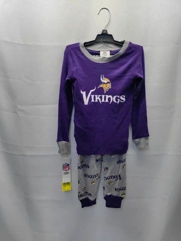 NFL Minnesota Vikings Official Team 2-Piece Pajama Set Youth Size X-Small Cover