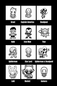 MARVEL MINI VINYL DECAL STICKER CAR VAN WALL DOOR LAPTOP TABLET - Picture 1 of 26
