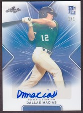 2021 Leaf Perfect Game National Showcase Dallas Macias Blue Auto 1/1 Oregon St