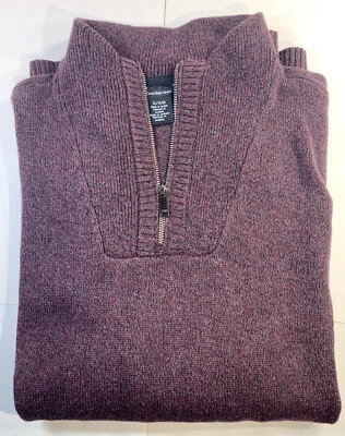 Calvin Klein Jeans 60 Cotton/ 40 Acrylic knit henley sweater, maroon red, XL - Image 1 of 4