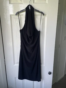 Black Miss Selfridge Bodycon Cowl Neck Dress Size 4 - Picture 1 of 5