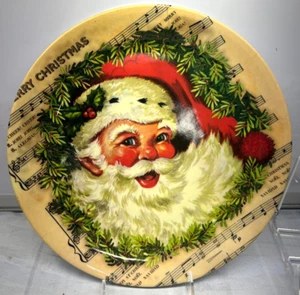 Melamine Serving Platter Dinner Plates 12" Christmas Santa Claus New - Picture 1 of 5