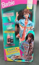 🔥 Paint 'n Dazzle Barbie Doll w/ Sequins Pearls & Fabric Paint Red Head 1993🔥