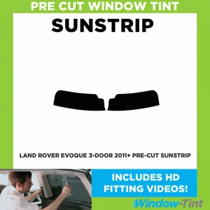 Pre Cut Tinted Sunstrip - For Land Rover Evoque 3-door 2011+ - 5% Limo Internal - Picture 1 of 4