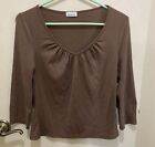 Charlotte Russe Tops Women’s Large 2 Tops Blue And Brown Preowned