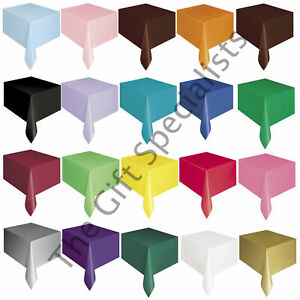OBLONG TABLECLOTH TABLEWARE - PARTY TABLE COVER 54"x108" -MANY SOLID COLOURS!