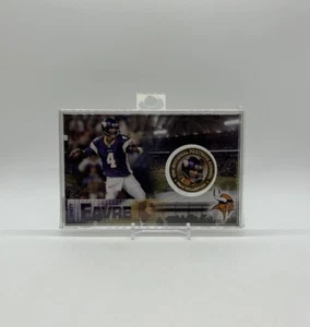 Brett Favre Minnesota Vikings NFL 24kt Gold Overlay Medallion!!! - Picture 1 of 4
