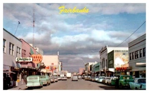 Second Street scene FAIRBANKS, Alaska AK c1960 - Postcard - Picture 1 of 2