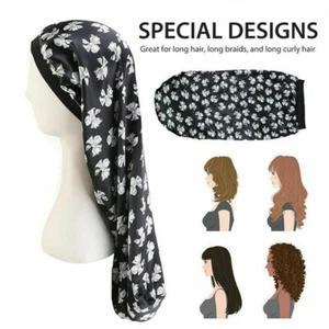 1/2 Travel Satin soft Silk Bonnet Sleep Cap Head Cover Turban Wrap Long Hair Hat - Picture 1 of 10