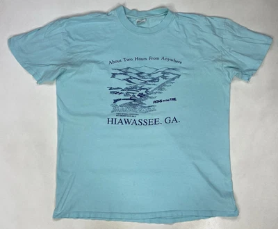 Camiseta De Colección Hawassee Georgia Bill Flemer Gráfica Hombres XL 90s Puntada Única Foto 1 de 4