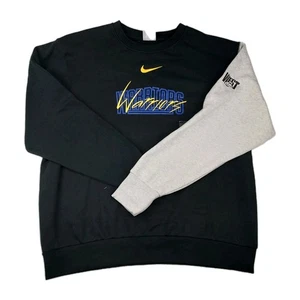 Golden State Warriors Nike Pullover Felpa Uomo XL Nero Grigio Manica NBA - Foto 1 di 9
