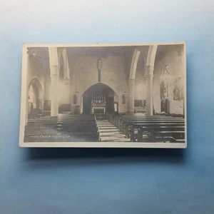 Eastbourne Sussex Early Real Photo Postcard C1910 The Catholic Church Interior - Picture 1 of 2