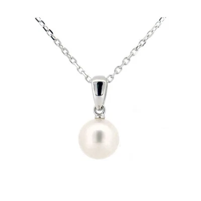 MIKIMOTO Necklace: Single Pearl 7.3mm White Gold 18K L40cm White w/oBox - Image 1 of 4