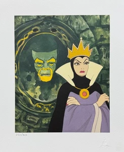 Disney SNOW WHITE EVIL QUEEN Art Giclee Mirror Mirror on the Wall 15" x 13" - Picture 1 of 10